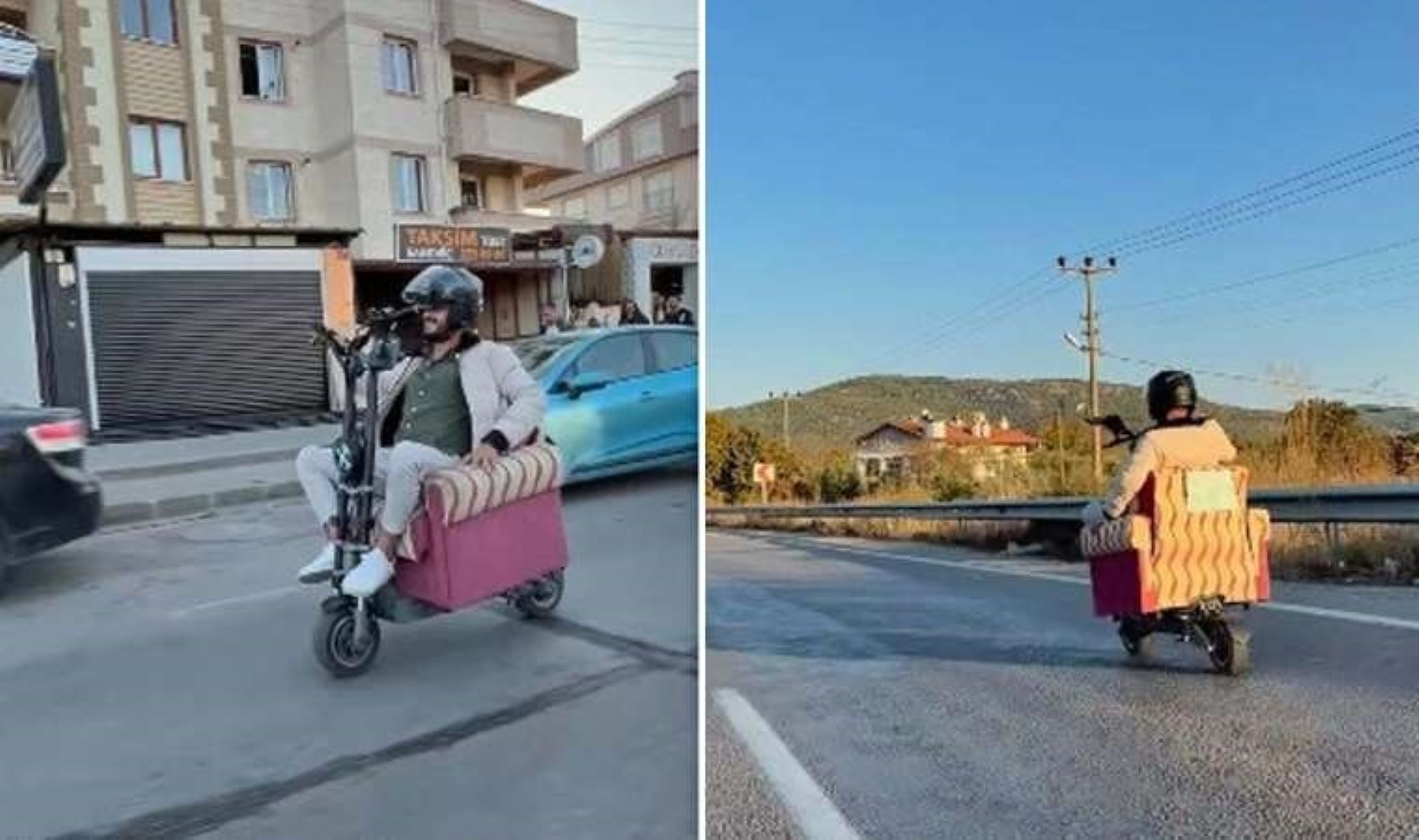 Koltuk monte ettiği scooter ile yolculuğa para cezası